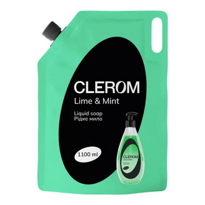 Clerom рідке мило дой-пак1100мл Lime and mint, шт